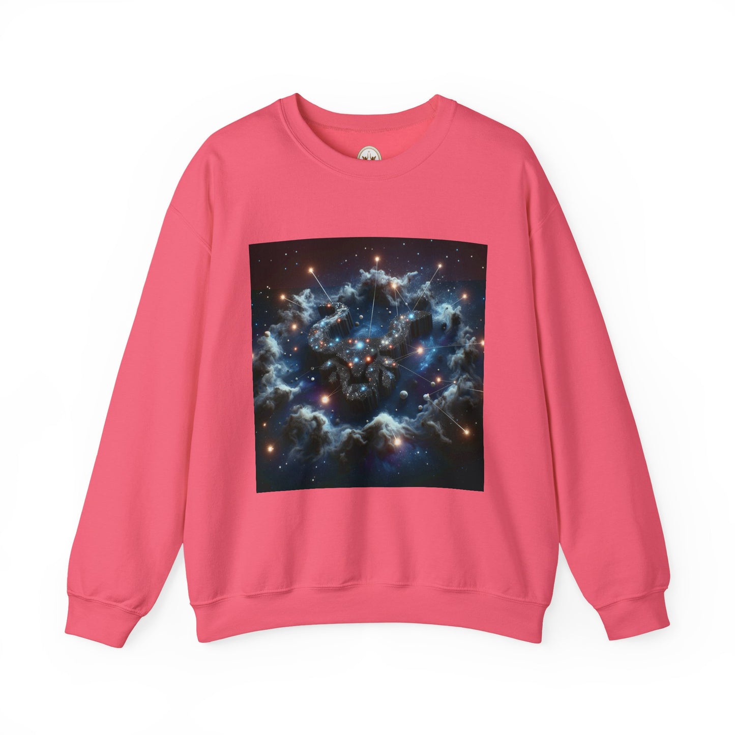 Unisex Heavy Blend™ Crewneck Sweatshirt, Space Bullhead, Taurus Zodiac Design