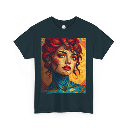 Unisex Heavy Cotton T-Shirt, Aquarius, Zodiac, Sexy Art