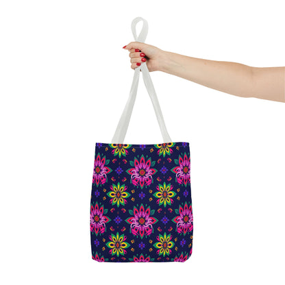 Tote Bag (AOP), Scorpio, Zodiac v2, Flower Pattern