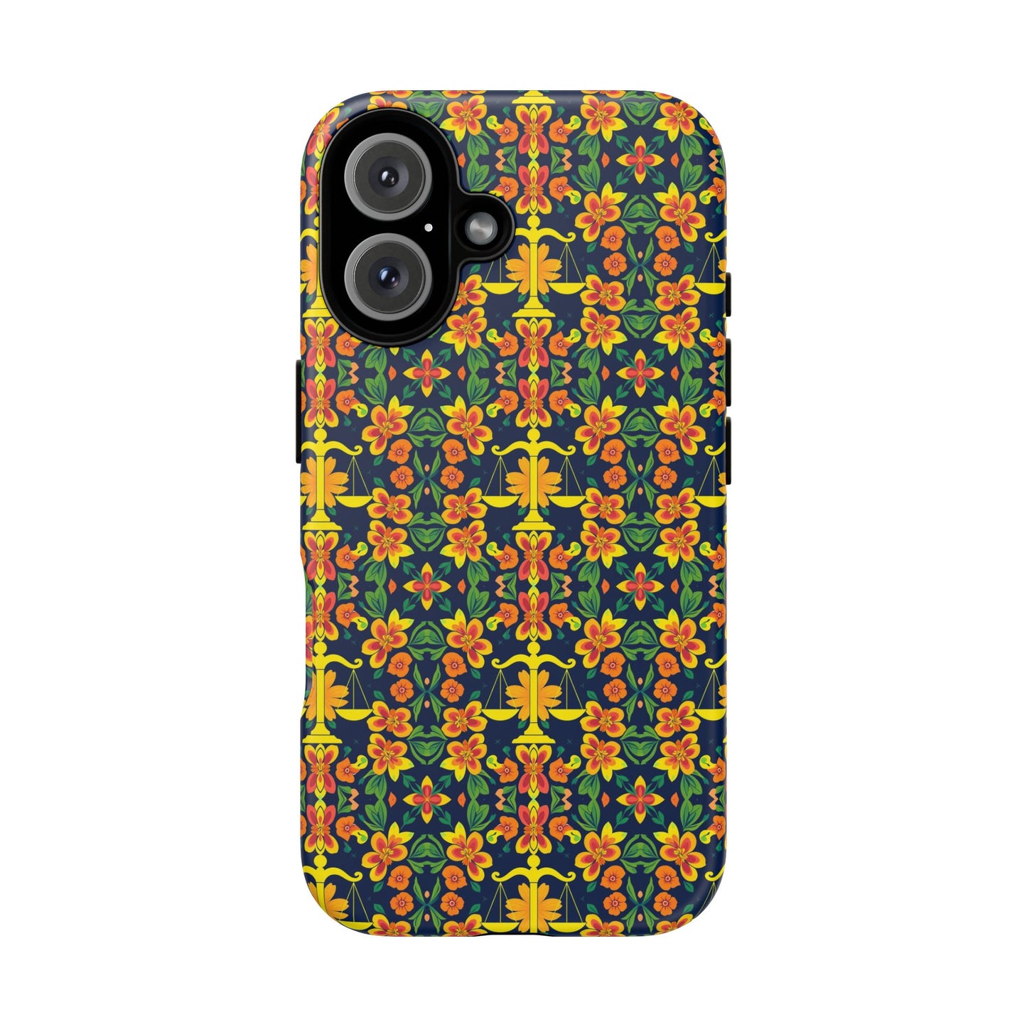 Tough Cases, Libra, Zodiac v3, Flower Pattern