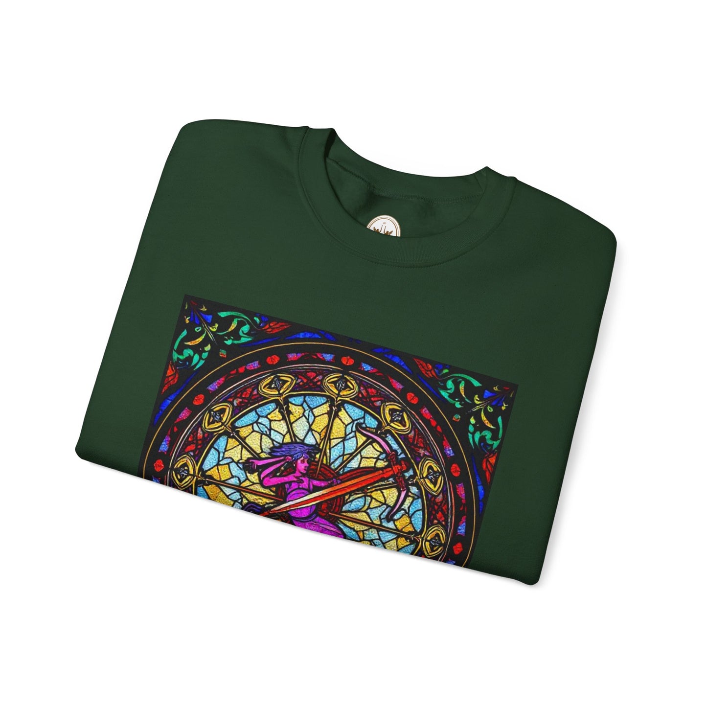 Unisex Heavy Blend™ Crewneck Sweatshirt, Glass 1, Sagittarius Zodiac Design