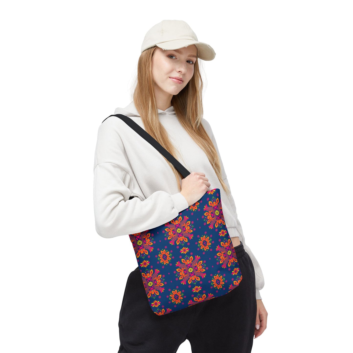 Tote Bag (AOP), Gemini, Zodiac v2, Flower Pattern