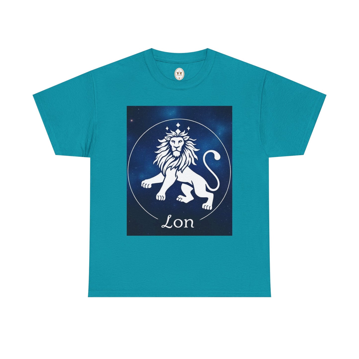 Unisex Heavy Cotton T-Shirt, Space Lion, Leo Zodiac Design