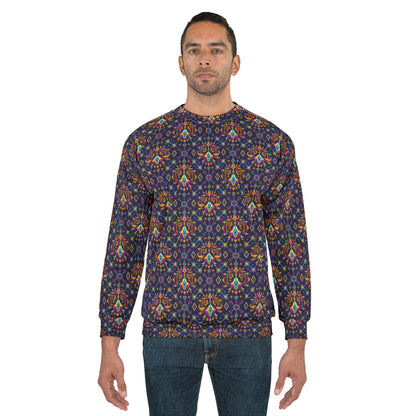 Unisex Sweatshirt (AOP), Libra, Zodiac v1, Jewel Pattern