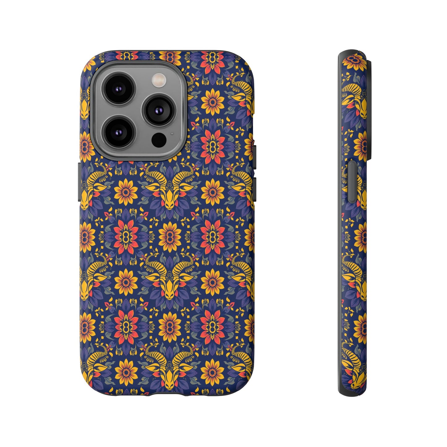Tough Cases, Taurus, Zodiac v3, Flower Pattern