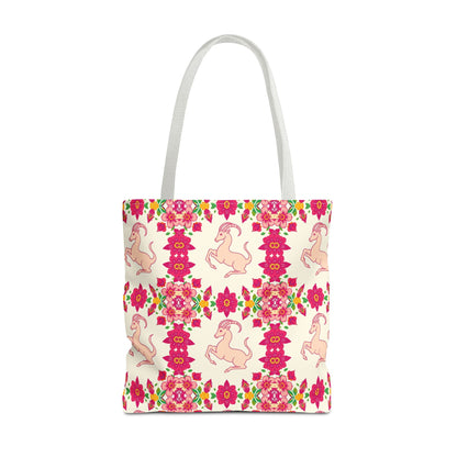Tote Bag (AOP), Capricorn, Zodiac, Flower Pattern