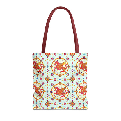 Tote Bag (AOP), Aquarius, Zodiac v1, Jewel Pattern