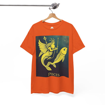 Unisex Heavy Cotton T-Shirt, Pisces Queen, Zodiac Design