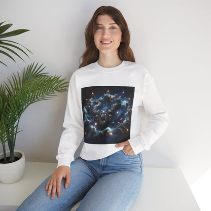 Unisex Heavy Blend™ Crewneck Sweatshirt, Space Bullhead, Taurus Zodiac Design