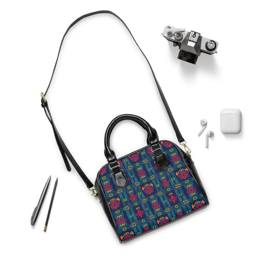 Shoulder Handbag, Scorpio, Zodiac v3, Shapes Pattern