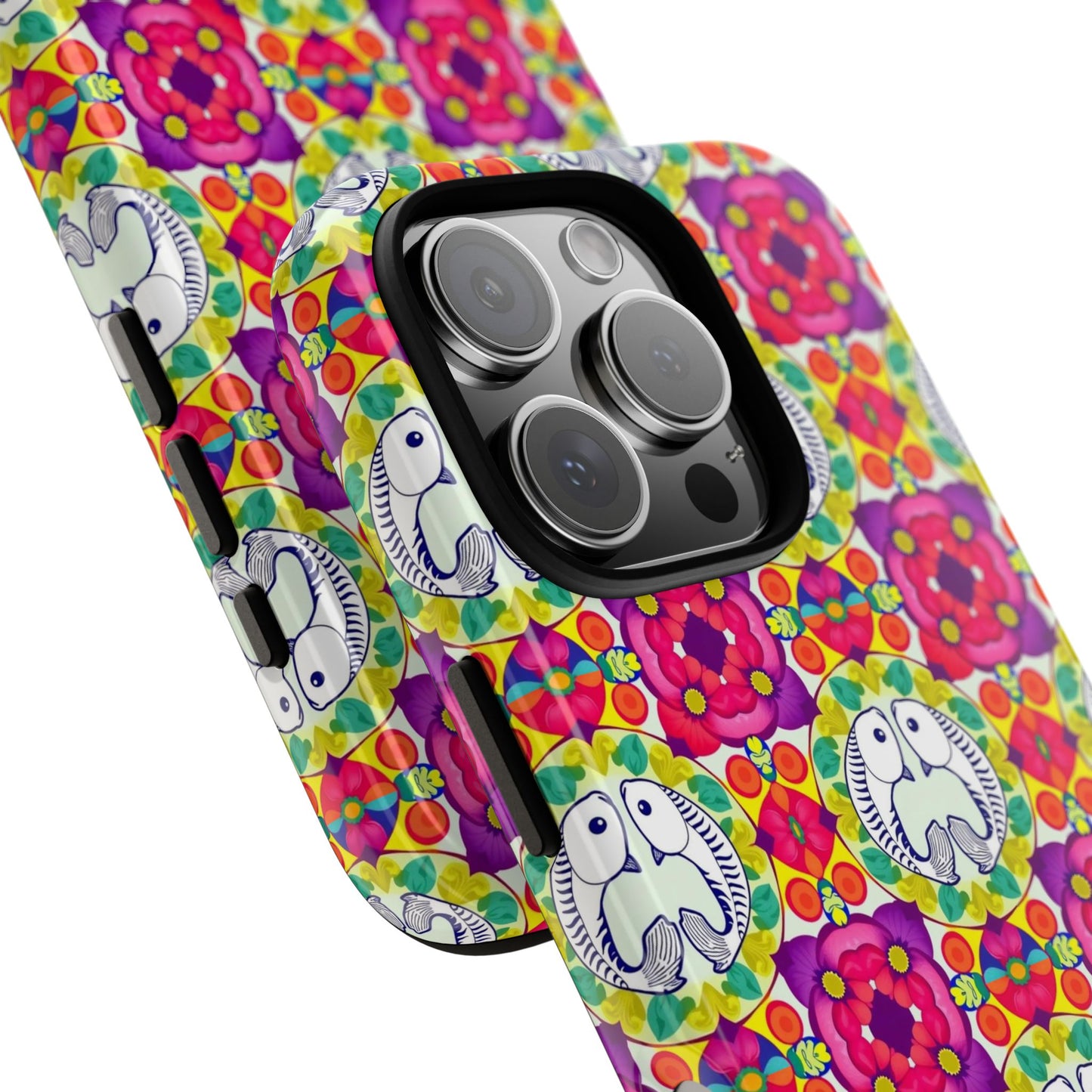 Tough Cases, Pisces, Zodiac v2, Flower Pattern