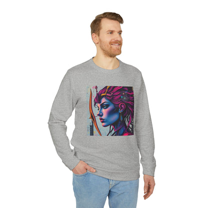 Adidas, Unisex Fleece Crewneck Sweatshirt, Sagittarius, Pop Art v1, Zodiac