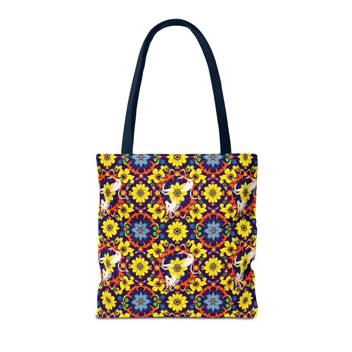 Tote Bag (AOP), Aquarius, Zodiac v1, Flower Pattern