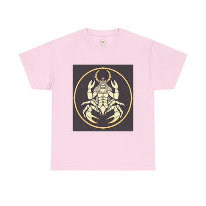 Unisex Heavy Cotton T-Shirt, Scorpio King, Print Art, Zodiac Design