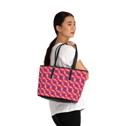 Leather Shoulder Bag, Sagittarius, Zodiac v1, Shapes Pattern