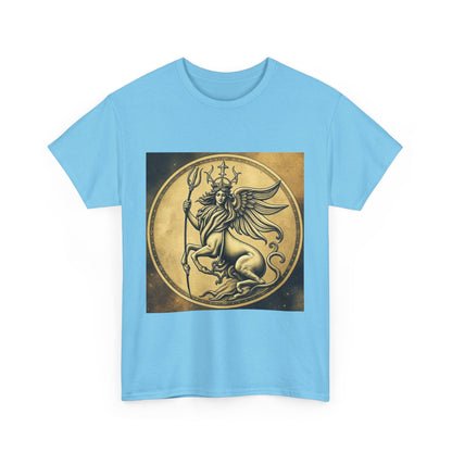 Unisex Heavy Cotton T-Shirt, Angel Animal, Virgo Zodiac Design