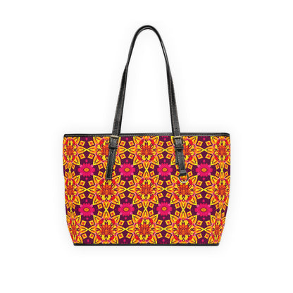Leather Shoulder Bag, Scorpio, Zodiac v2, Flower Pattern