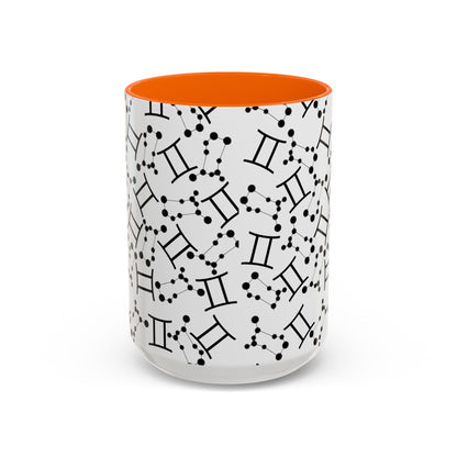 Accent Coffee Mug with the Gemini sign (11, 15oz)