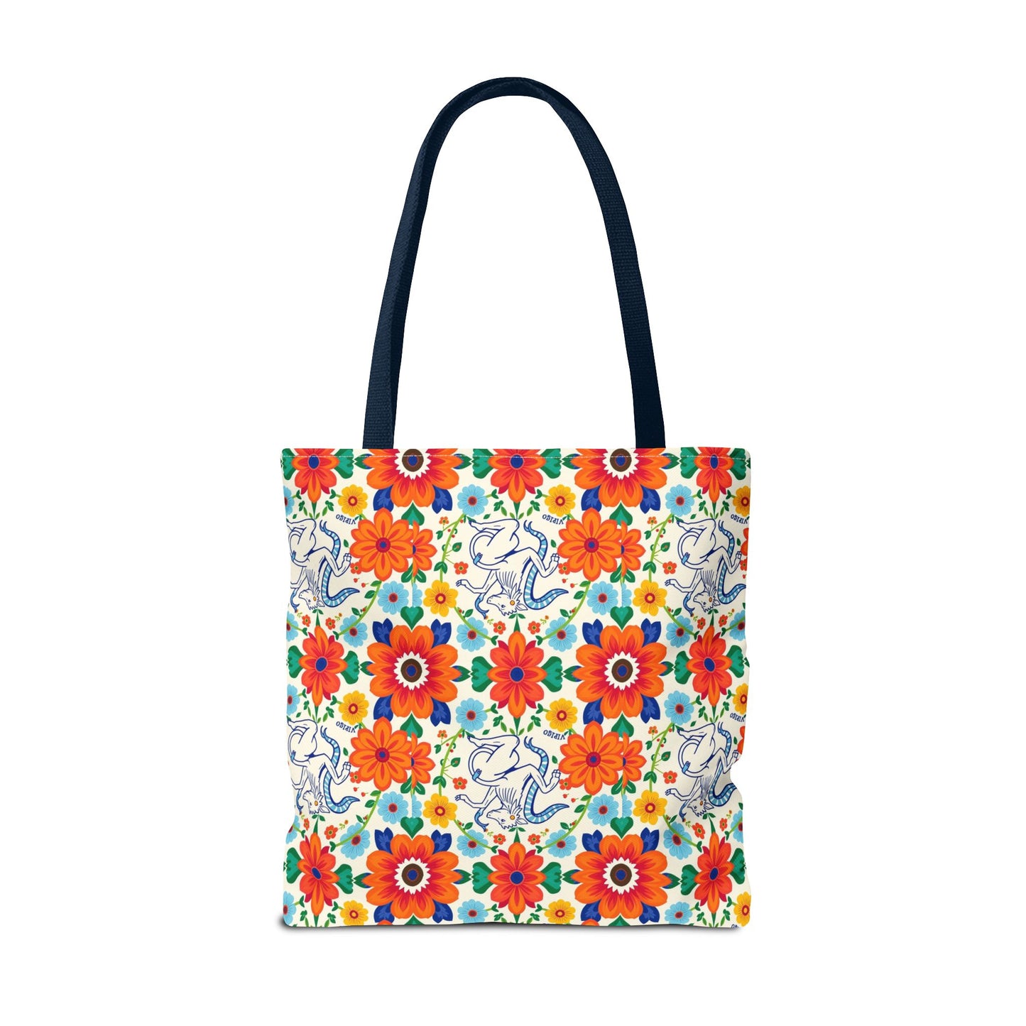 Tote Bag (AOP), Virgo, Zodiac v1, Flower Pattern