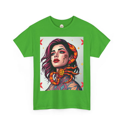 Unisex Heavy Cotton T-Shirt, Scorpio, Zodiac v3, Sexy Art