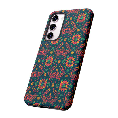 Tough Cases, Cancer, Zodiac v4, Flower Pattern