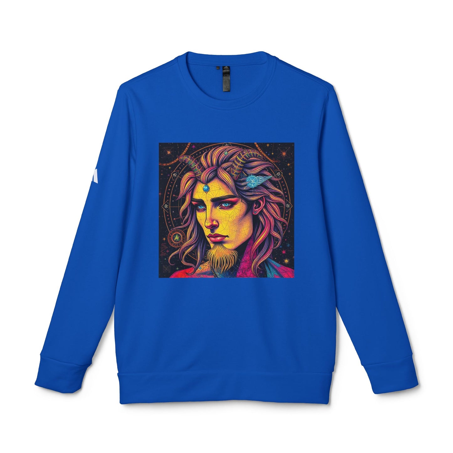 Adidas, Unisex Fleece Crewneck Sweatshirt, Aquarius, Pop Art v1, Zodiac