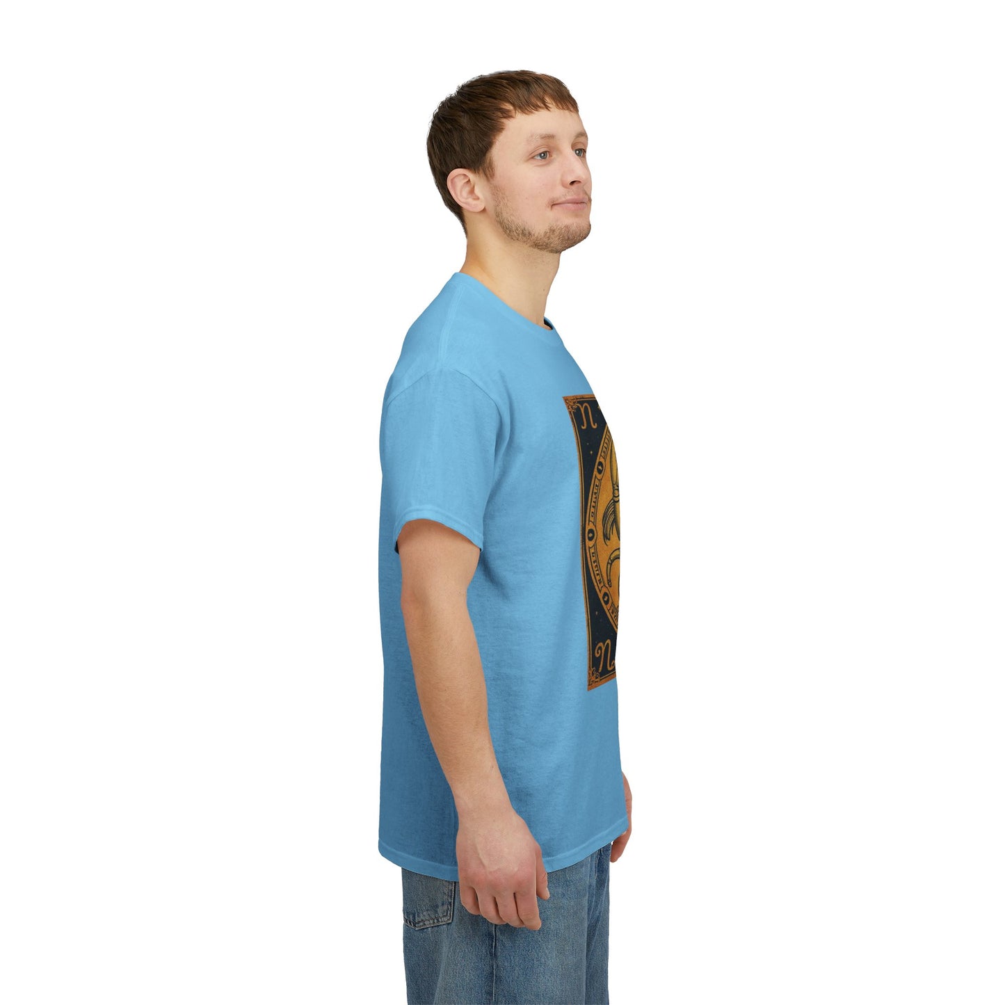 Unisex Heavy Cotton T-Shirt, Crab King v1, Cancer Zodiac Design