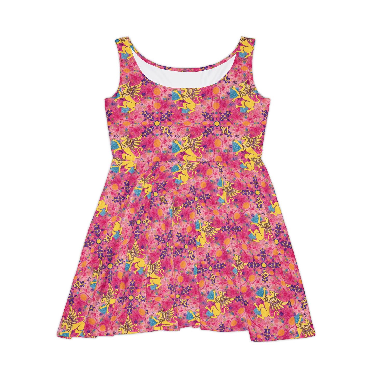 Women's Skater Dress, AOP, Zodiac, Virgo, Pattern