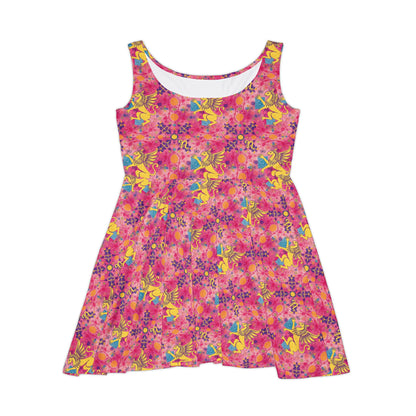 Women's Skater Dress, AOP, Zodiac, Virgo, Pattern