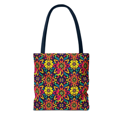 Tote Bag, (AOP), Capricorn, Zodiac, Flower Pattern