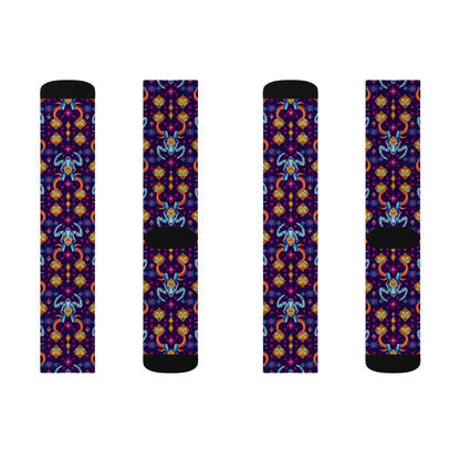 Sublimation Socks, Taurus, Zodiac, Jewel Pattern