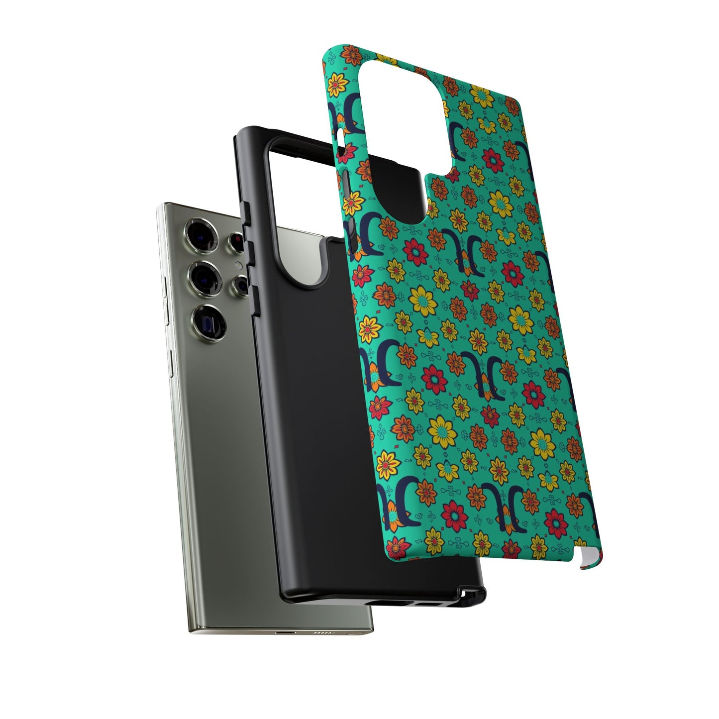 Tough Cases, Aquarius, Zodiac v2, Flower Pattern
