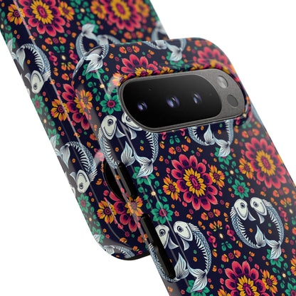 Tough Cases, Pisces, Zodiac v4, Flower Pattern