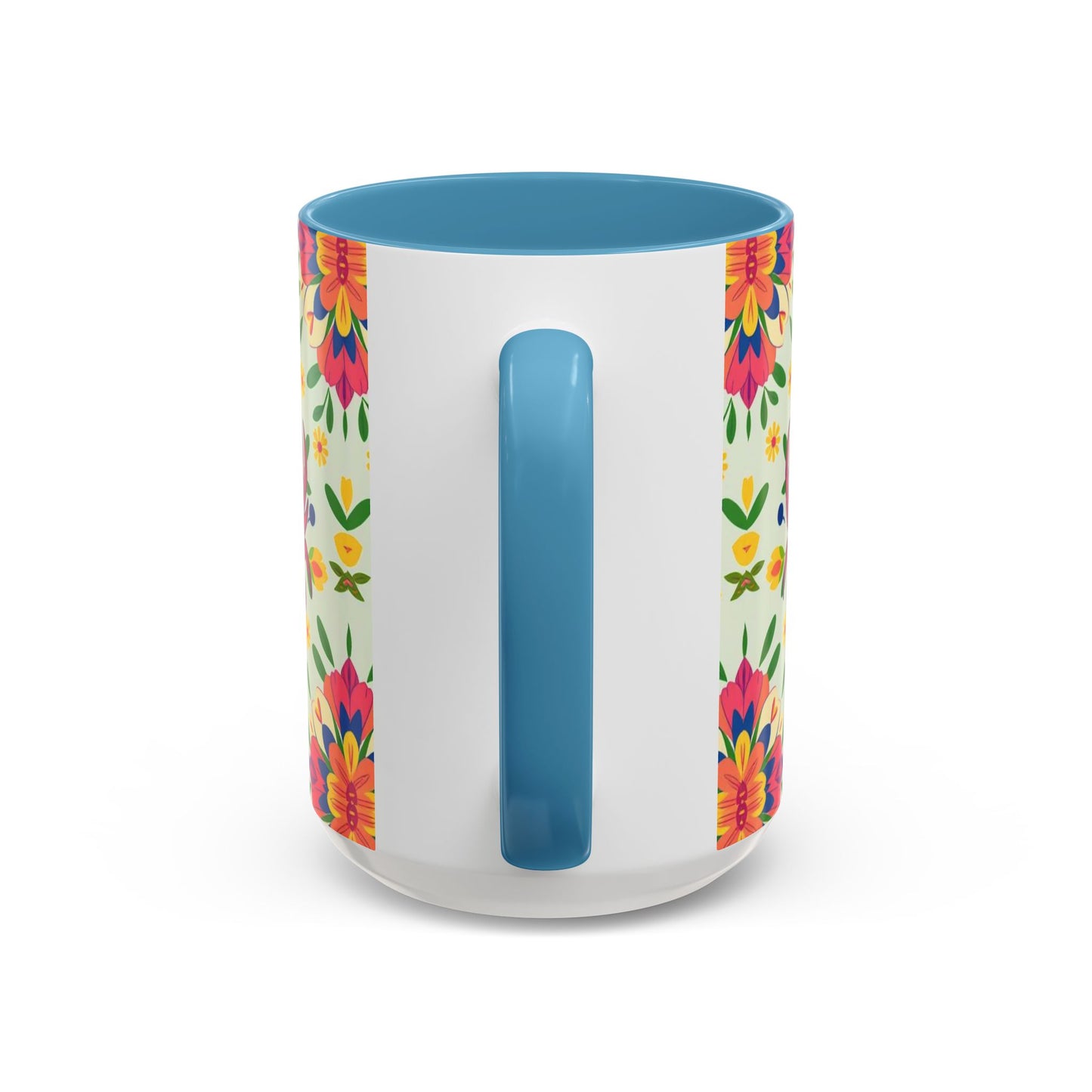 Accent Coffee Mug, Cancer, Zodiac v3, Flower Pattern, (11, 15oz)