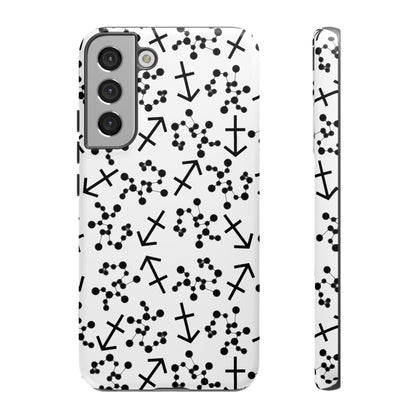 Tough Cases with the Sagittarius Zodiac sign for iPhone, Samsung Galaxy, and Google Pixel devices