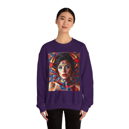 Unisex Heavy Blend™ Crewneck Sweatshirt, Cancer, Zodiac v2, Sexy Pattern