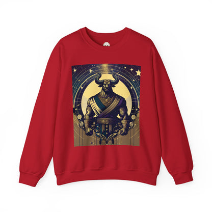 Unisex Heavy Blend™ Crewneck Sweatshirt, Minotaur, Taurus Zodiac Design