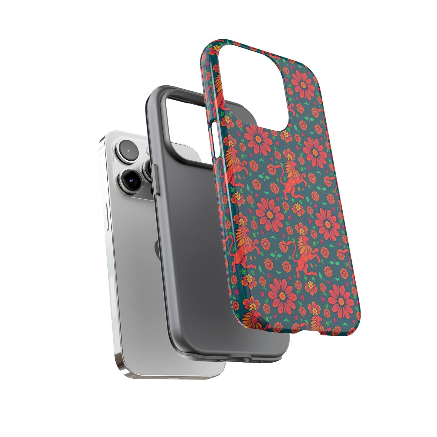 Tough Cases, Leo, Zodiac v2, Flower Pattern