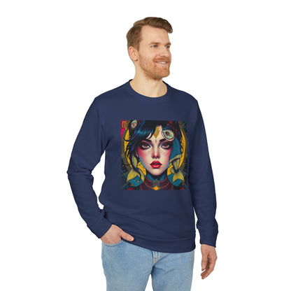 Adidas, Unisex Fleece Crewneck Sweatshirt, Pisces, Pop Art v1, Zodiac