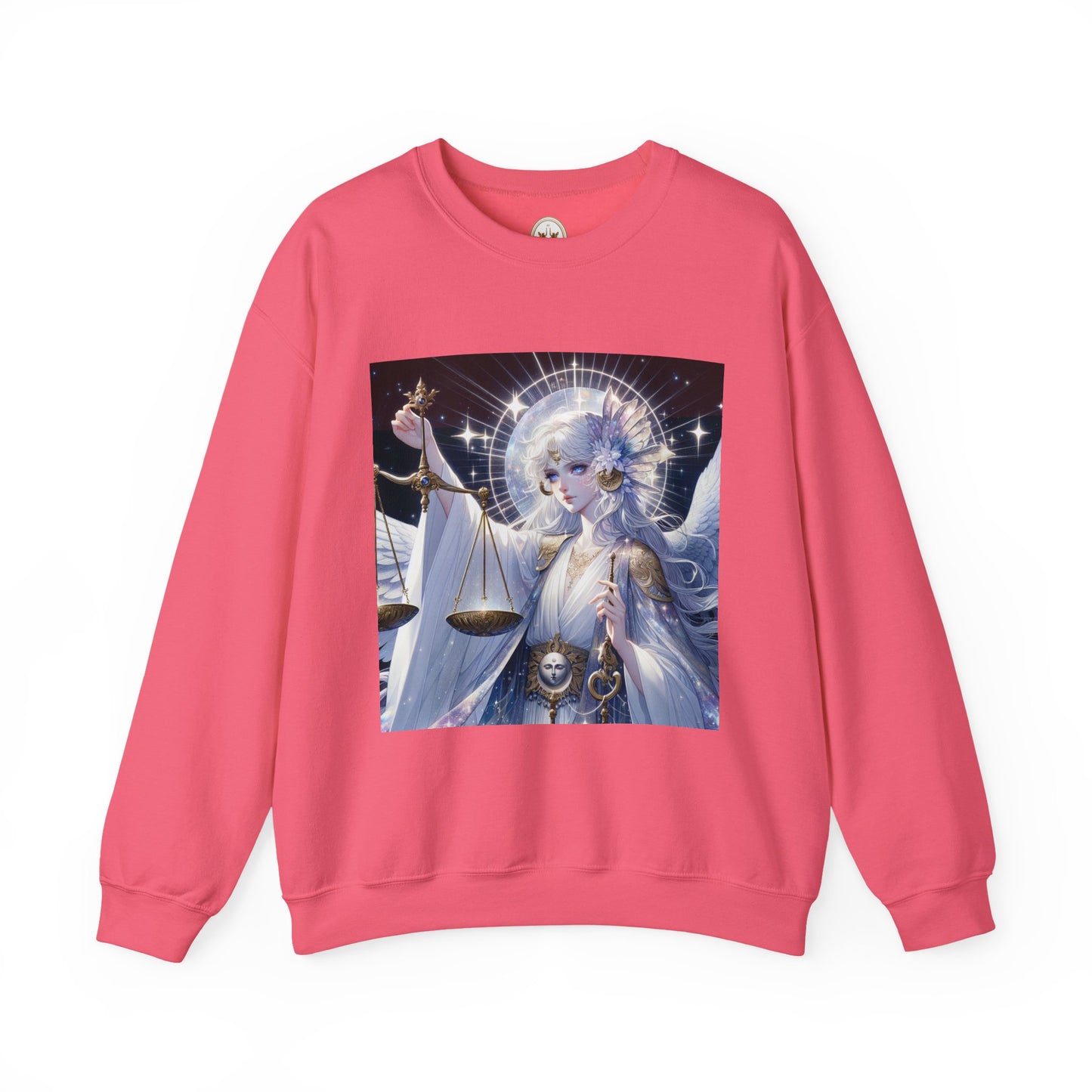 Unisex Heavy Blend™ Crewneck Sweatshirt,anime angel, Libra Zodiac Design
