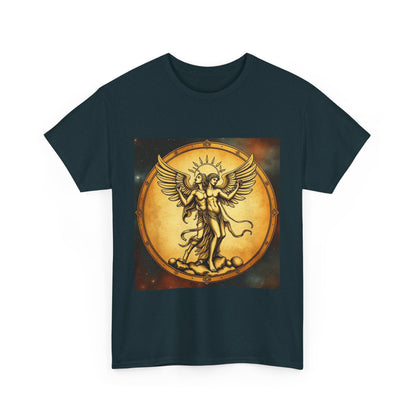 Unisex Heavy Cotton T-Shirt, Angel Twin, Gemini Zodiac Design