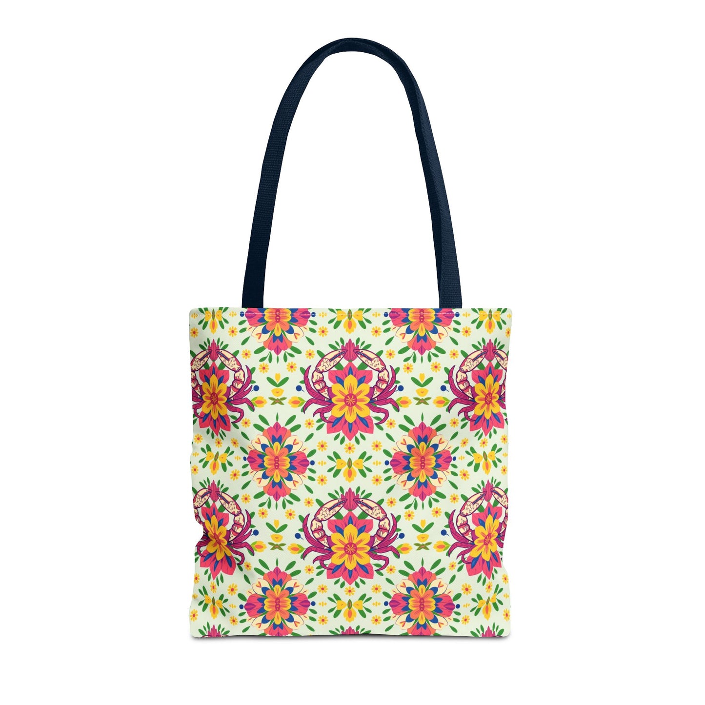 Tote Bag (AOP), Cancer, Zodiac v1, Flower Pattern