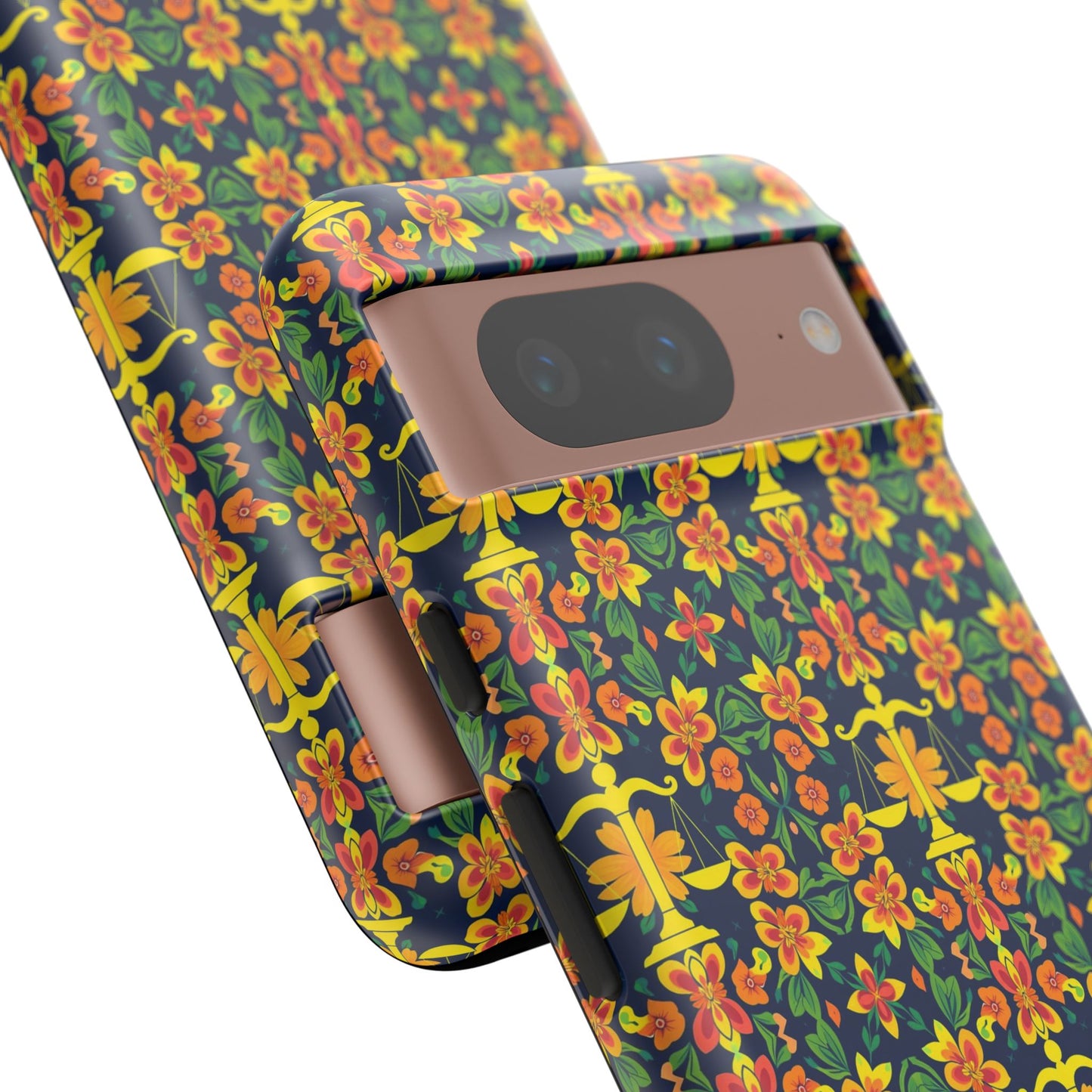 Tough Cases, Libra, Zodiac v3, Flower Pattern