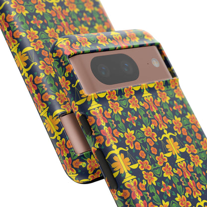 Tough Cases, Libra, Zodiac v3, Flower Pattern