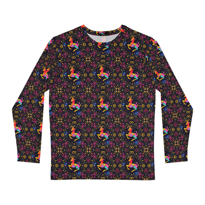 Men's Long Sleeve Shirt, (AOP), Capricorn, Zodiac v2, Pattern