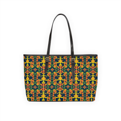 Leather Shoulder Bag, Libra, Zodiac, Flower Pattern
