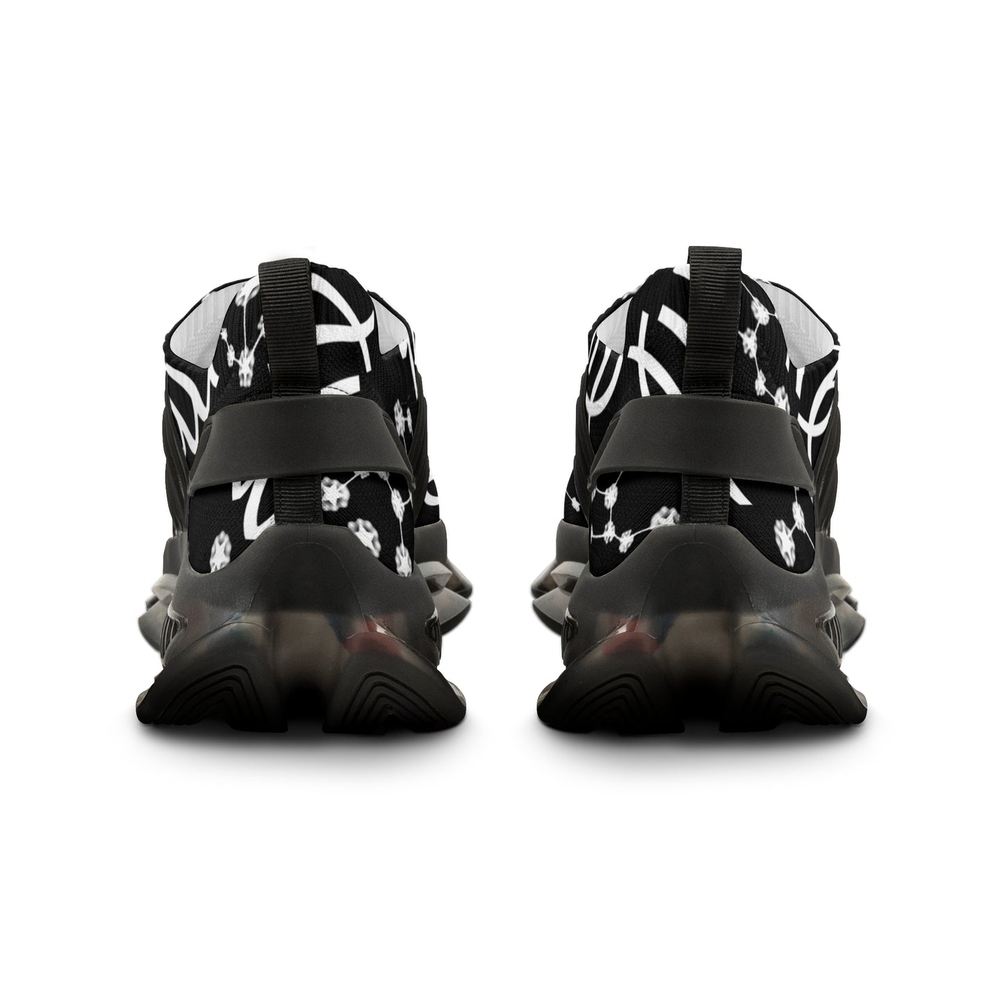 Men's Mesh Sneakers, Virgo Zodiac Sign, AOP, Black