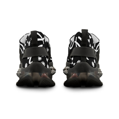 Men's Mesh Sneakers, Virgo Zodiac Sign, AOP, Black