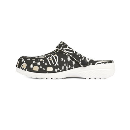 EVA Foam Rubber Shoes (AOP), Material 100% EVA, Virgo Zodiac Design