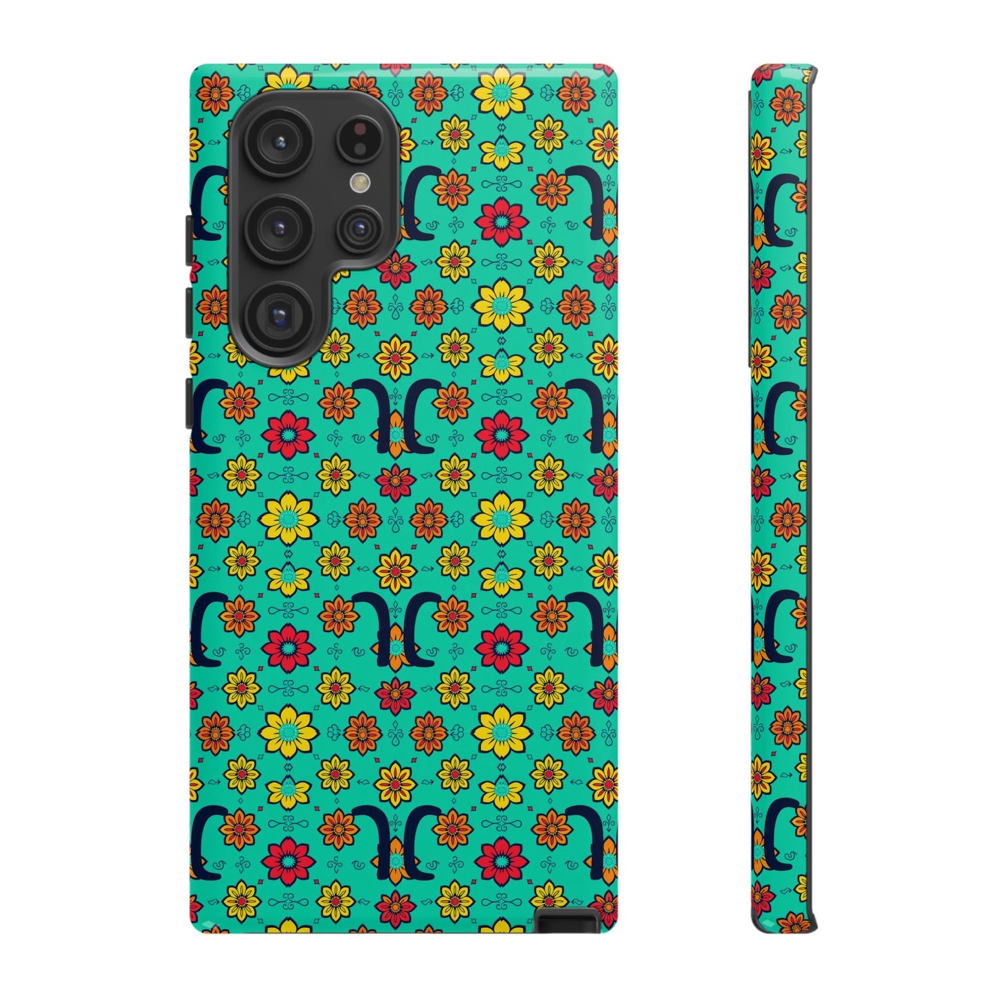 Tough Cases, Aquarius, Zodiac v2, Flower Pattern